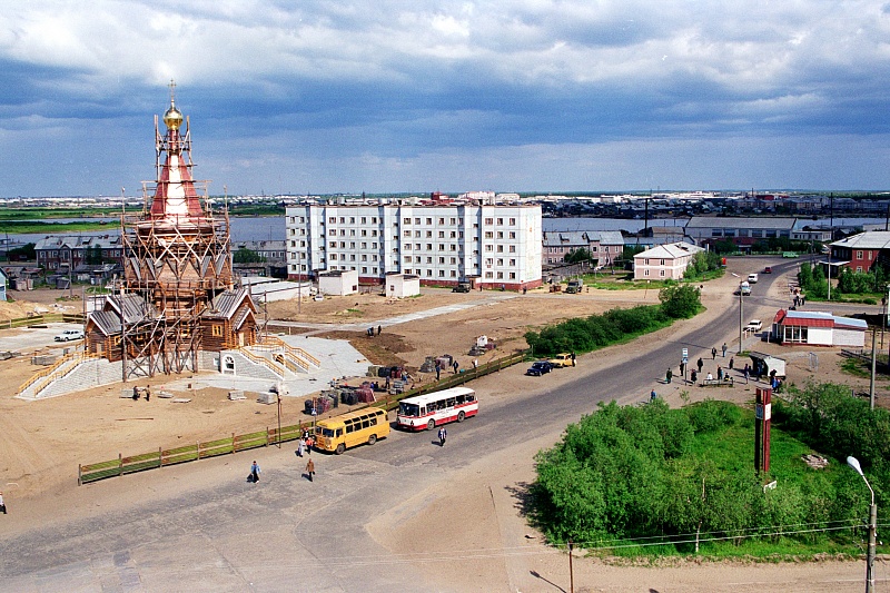 Строительство Богоявленского храма. Фото Кожевина Г.С.